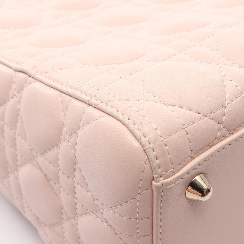 Dior Lady Cannage Handbag Leather Pink - Picture 12 of 14